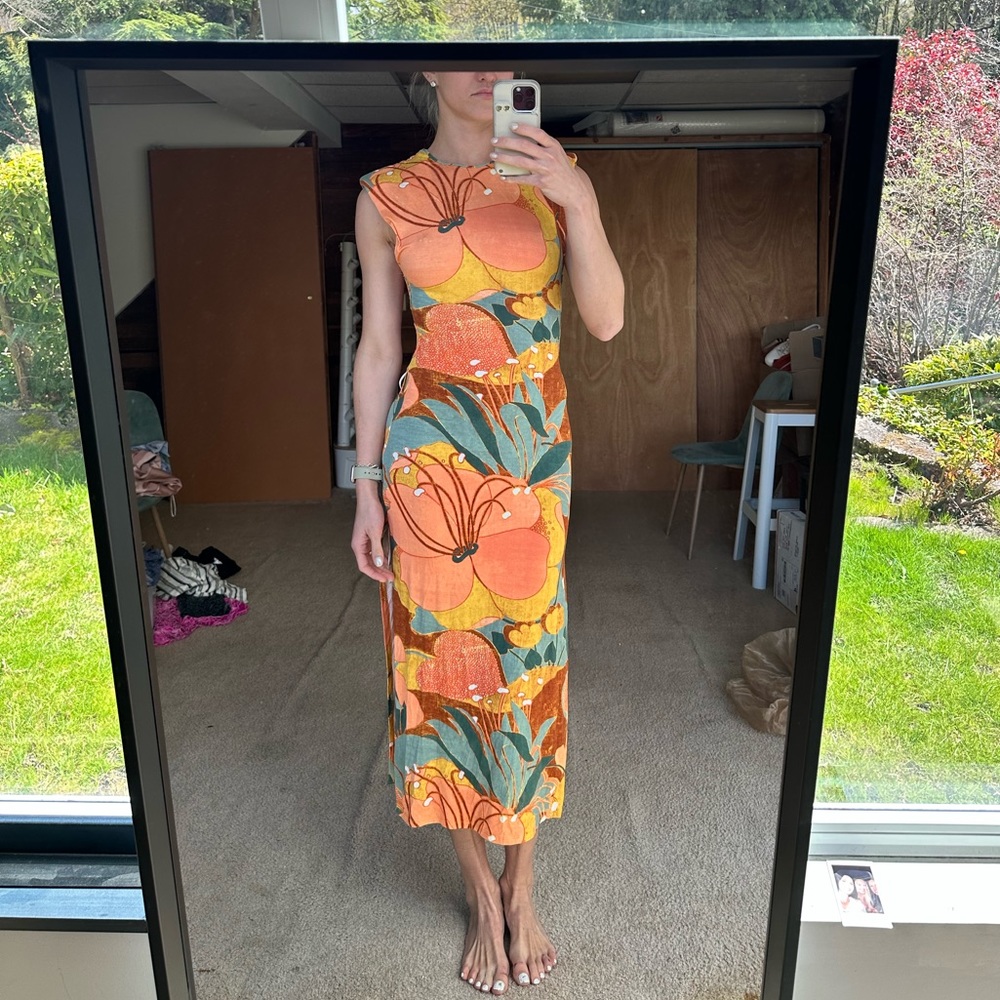 ZARA orange summer dress